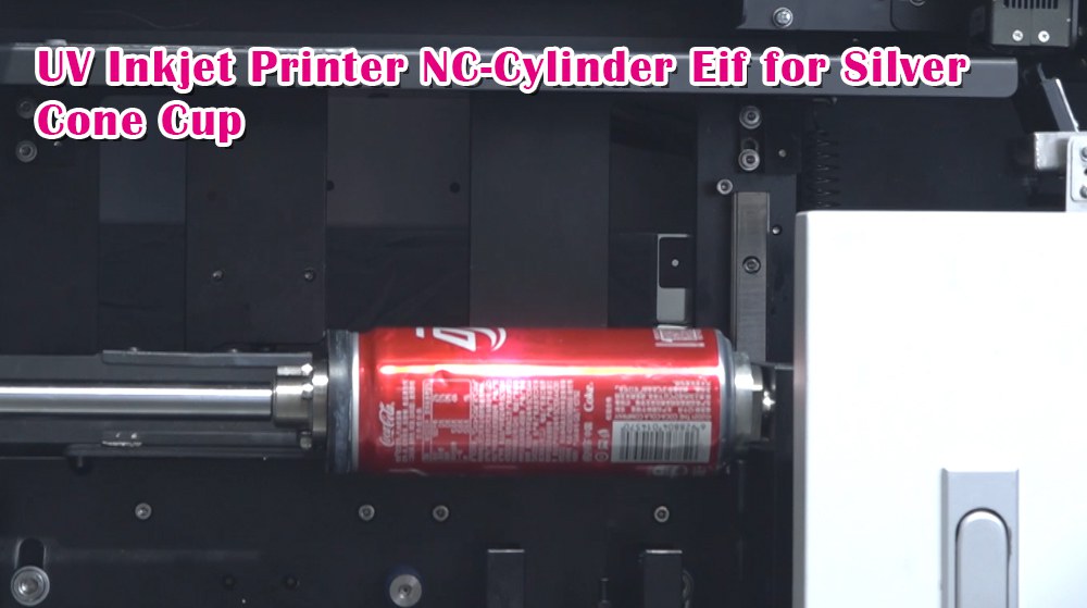 UV Inkjet Printer NC-Cylinder Eif for Silver Cone Cup