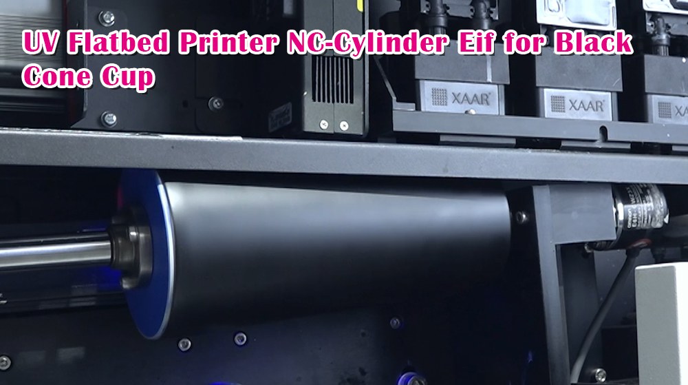 UV Flatbed Printer for Black Cone Cup